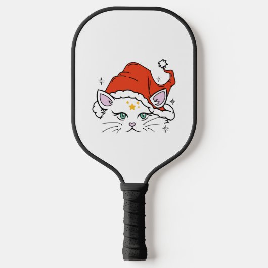 kerstkat pickleball paddle (Voorkant)