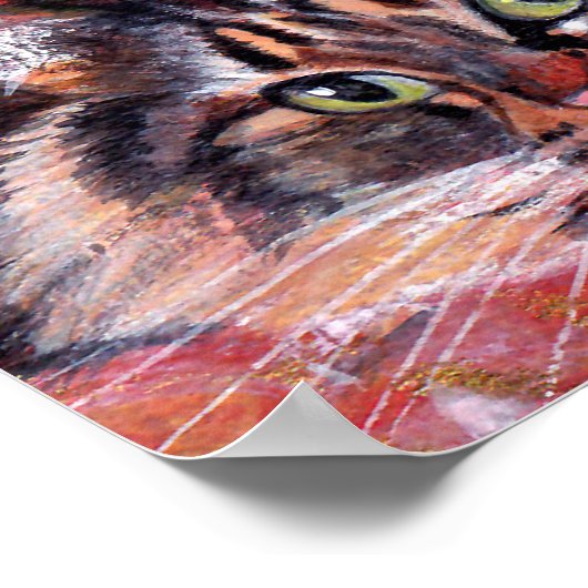 kerstkat-Poster Poster (Hoek)