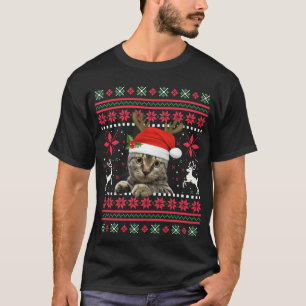 Kerstkat rendierlijk kerstkeuken t-shirt