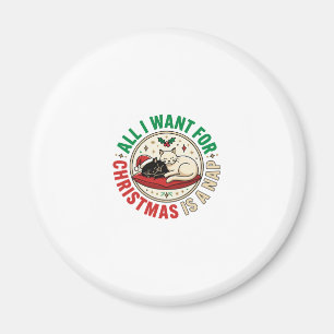 Kerstkat Slaap Vakantie Ontwerp Magneet
