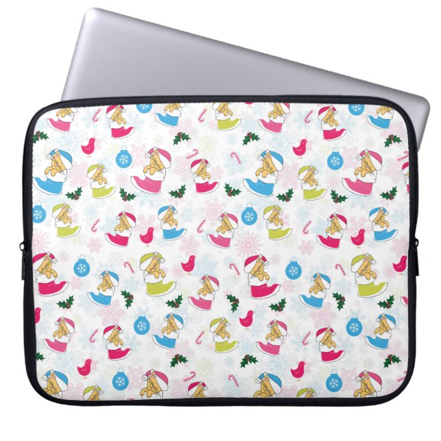 Kerstkat slaapt laptop sleeve (Voorkant)