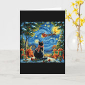 Kerstkat Sterrennacht Vakantie Van Gogh Kerstmis S Kaart (Gele Bloem)