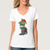 kerstkat t-shirt (Voorkant)