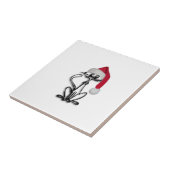 kerstkat tegeltje (Zijkant)