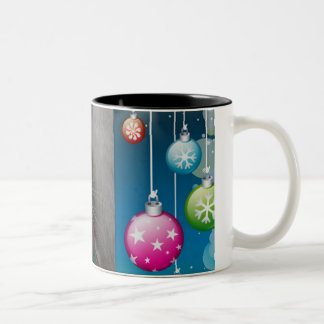 kerstkat tweekleurige koffiemok