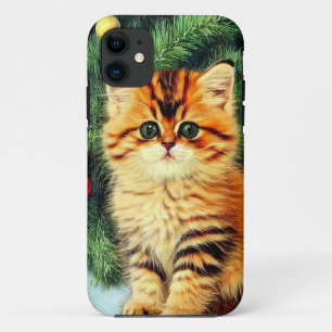 Kerstkat uit de oude doos iPhone 11 hoesje