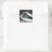kerstkat vierkante sticker (Tas)