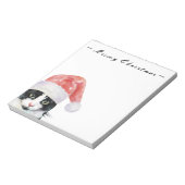 kerstkat wenst Meowy Kerstmis Notitieblok (Gedraaid)