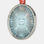 Kerstkathedraal Metalen Ornament (Links)