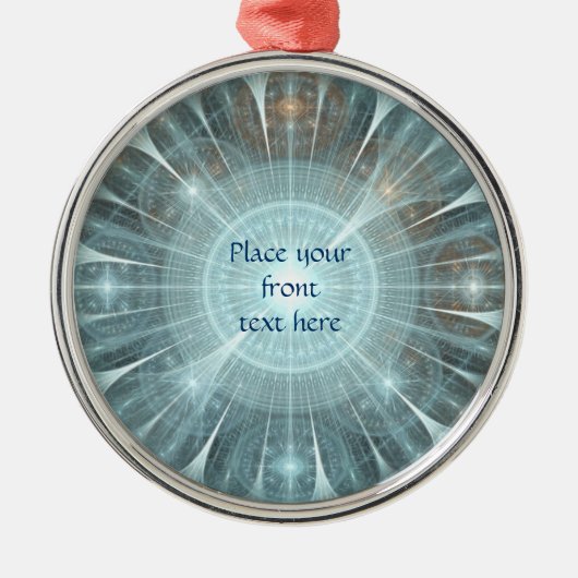 Kerstkathedraal Metalen Ornament (Voorkant)