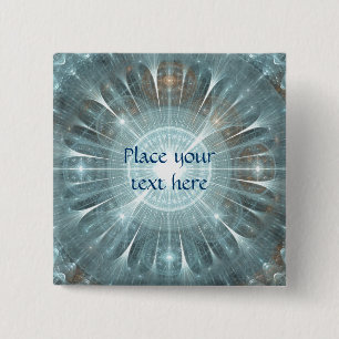 Kerstkathedraal Vierkante Button 5,1 Cm