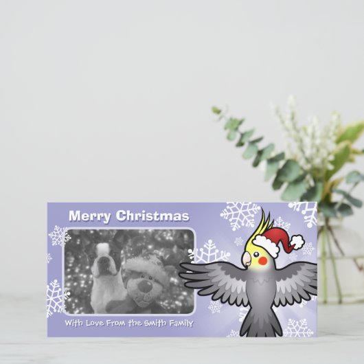 kerstkatiel feestdagenkaart (Staand voorkant)