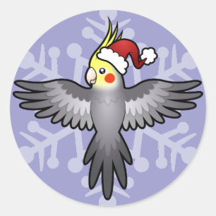 kerstkatiel ronde sticker