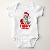 Kerstkatje Baby Romper (Voorkant)