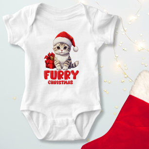 Kerstkatje Baby Romper