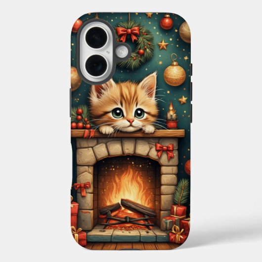 Kerstkatje Case-Mate iPhone case (Achterkant)