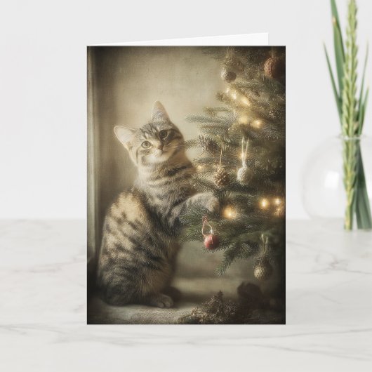 Kerstkatje Kaart (Voorkant)