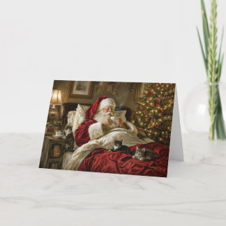 Kerstkatjes bij de Boom Feestdagen Kaart