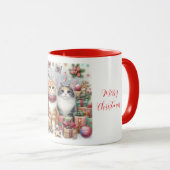Kerstkatjes schattig mok (Voorkant rechts)