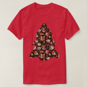 Kerstkatkoppen in de ruimtevaartmoerasboom t-shirt