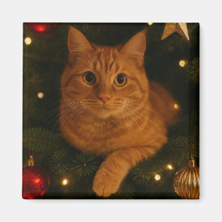 Kerstkatmagneet Magneet