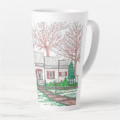 Kerstkatoen — Mok met grote latte (Rechterhoek)