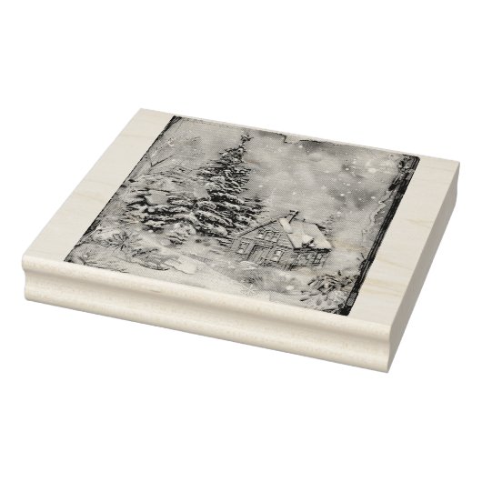 kerstkatoen rubberstempel (Stempel)