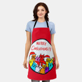 Kerstkatten Apron Schort (Gedragen)
