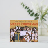 Kerstkatten Briefkaart (Staand voorkant)
