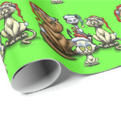 kerstkatten cadeaupapier (Rol Hoek)