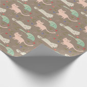 kerstkatten cadeaupapier (Hoek)