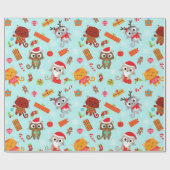 kerstkatten cadeaupapier (Vlak)