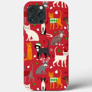 Kerstkatten iPhone 13 Pro Max Hoesje