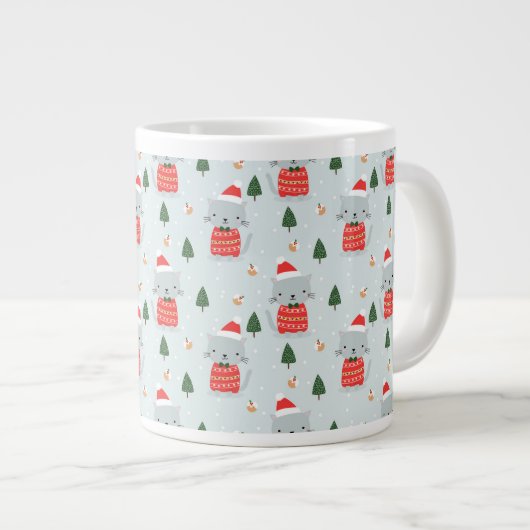 kerstkatten extra grote beker (Voorkant rechts)