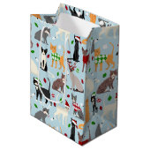 Kerstkatten Gemiddeld cadeau Medium Cadeauzakje (Voorkant Gekanteld)