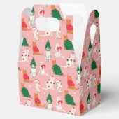 Kerstkatten in feestelijke kleding patroon bedankdoosjes (Geopend)