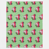 Kerstkatten in Red Truck Holiday Fleece Deken (Voorkant)