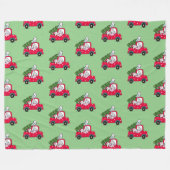 Kerstkatten in Red Truck Holiday Fleece Deken (Voorkant (Horizontaal))