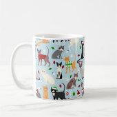 Kerstkatten Koffiekoffie Mok (Links)