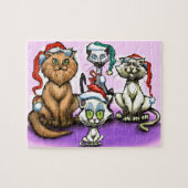 Kerstkatten Legpuzzel (Horizontaal)