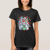 Kerstkatten liefhebbers, Vrolijk Kerstfeest T-shirt (Voorkant)