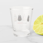 kerstkatten met blaasglas shot glas (Achterkant)