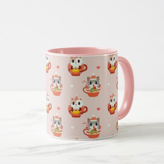 kerstkatten mok (Voorkant rechts)