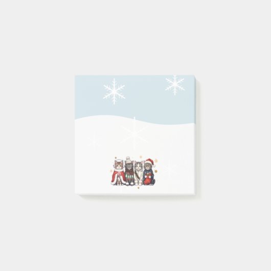 Kerstkatten Moppige Post-it-blokjes Post-it® Notes (Voorkant)