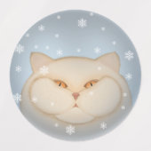 Kerstkatten Santa-kat Labels (Design 1)