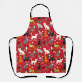 kerstkatten schort (Voorkant)