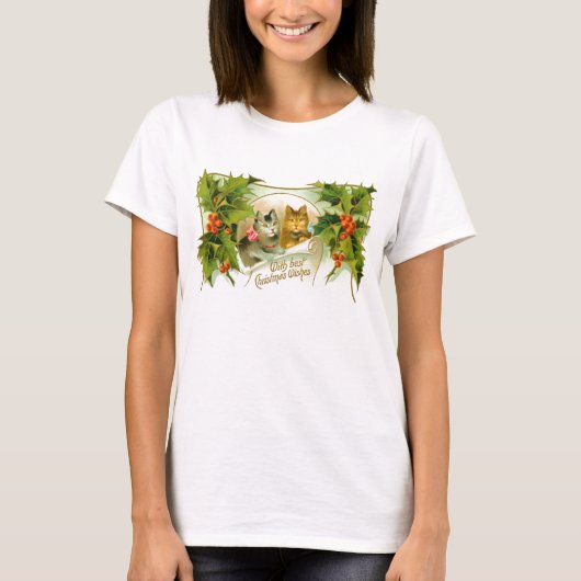 kerstkatten t-shirt (Voorkant)