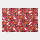 kerstkatten theedoek (Horizontaal)