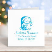 Kerstkattenadres Zelfinktende Stempel