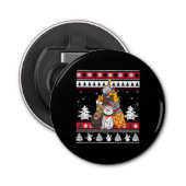 kerstkattenboom button flesopener (Voorkant)